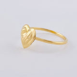Anillo Corazón Sobresalto Lineal 1.15 g / T7 Oro Amarillo 18K