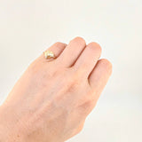 Anillo Corazón Sobresalto Lineal 1.15 g / T7 Oro Amarillo 18K