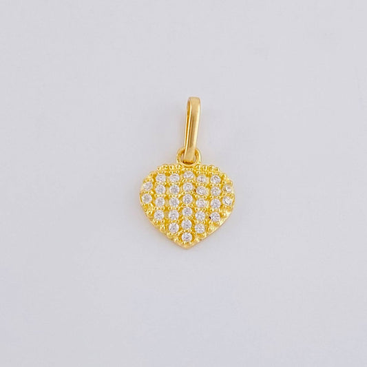 Dije Corazón Tupido 0.7 g / 1.5 cm Oro Amarillo 18K