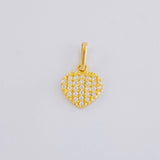Dije Corazón Tupido 0.7 g / 1.5 cm Oro Amarillo 18K