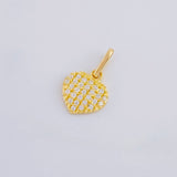 Dije Corazón Tupido 0.7 g / 1.5 cm Oro Amarillo 18K