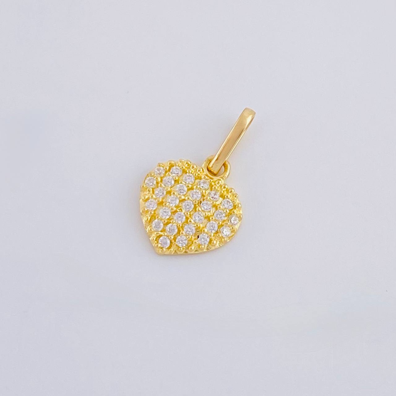 Dije Corazón Tupido 0.7 g / 1.5 cm Oro Amarillo 18K