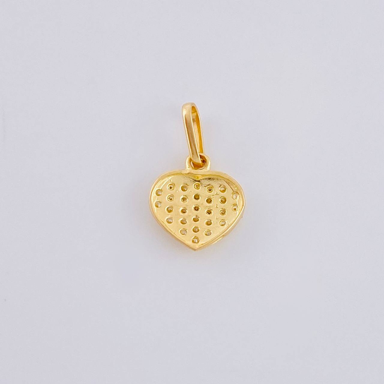 Dije Corazón Tupido 0.7 g / 1.5 cm Oro Amarillo 18K