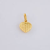 Dije Corazón Tupido 0.7 g / 1.5 cm Oro Amarillo 18K