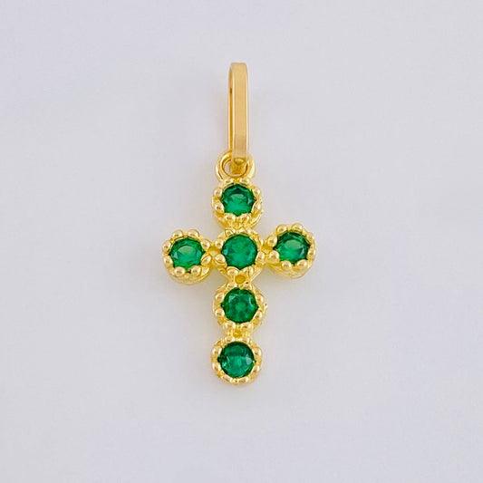 Dije Cruz Tupida 0.7 g / 1.9 cm Oro Amarillo 18K