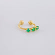 Piercing Green Crown Esmeraldas 18Pts 0.6 g / 2.4 cm Oro Amarillo 18K