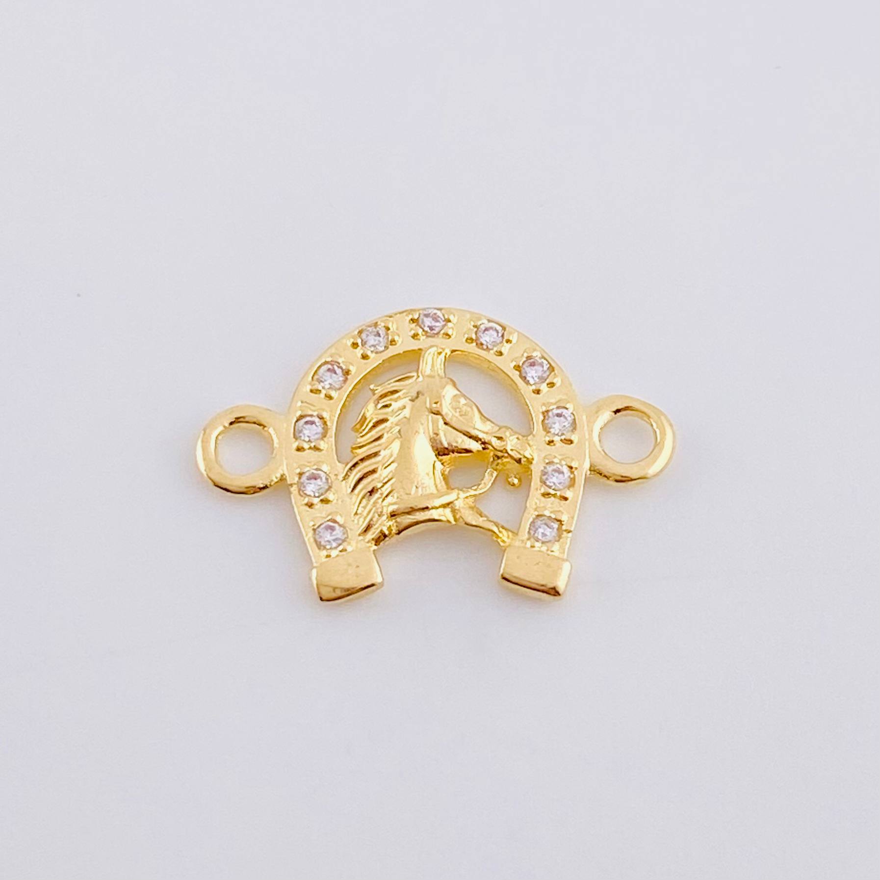 Herraje Herradura Cabeza De Caballo 1 g / 1.6 cm Oro Amarillo 18K