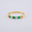 Anillo Churumbela Aura Esmeraldas 21Pts, Diamantades 21Pts 2.55 g / T7 3/4 Oro Amarillo 18K