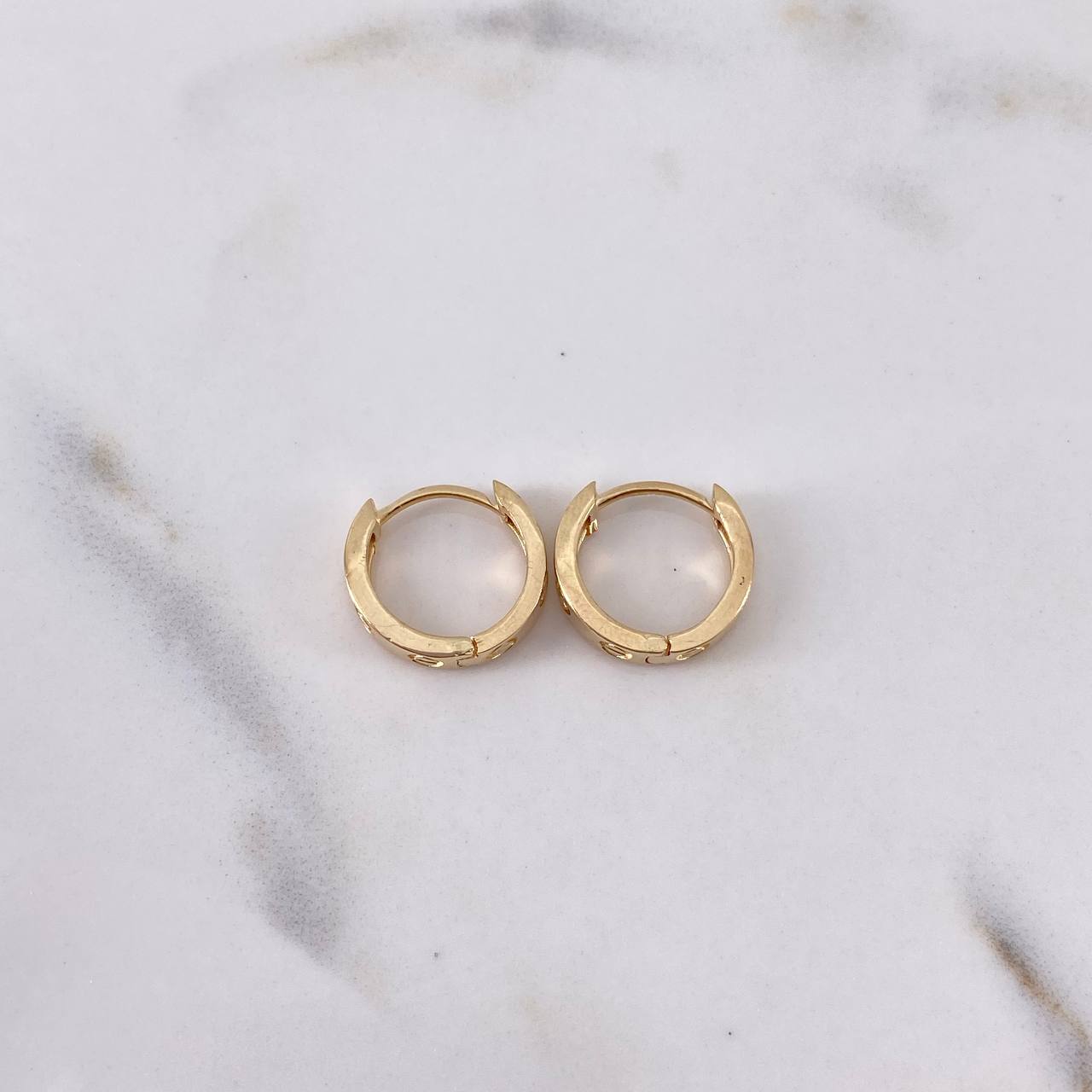 Candongas Tornillo 2.9gr / 1.3cm / Oro Amarillo 18K $