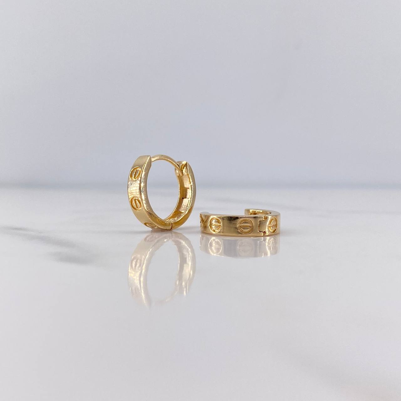 Candongas Tornillo 2.9gr / 1.3cm / Oro Amarillo 18K $