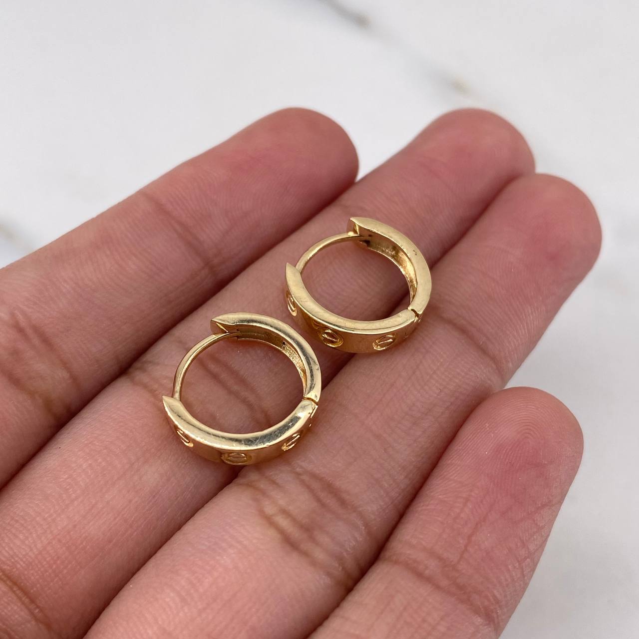 Candongas Tornillo 2.9gr / 1.3cm / Oro Amarillo 18K $