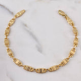 Pulso Rustico 4.6gr / 20cm / 4.5mm Barril Plano Oro Amarillo 18K $