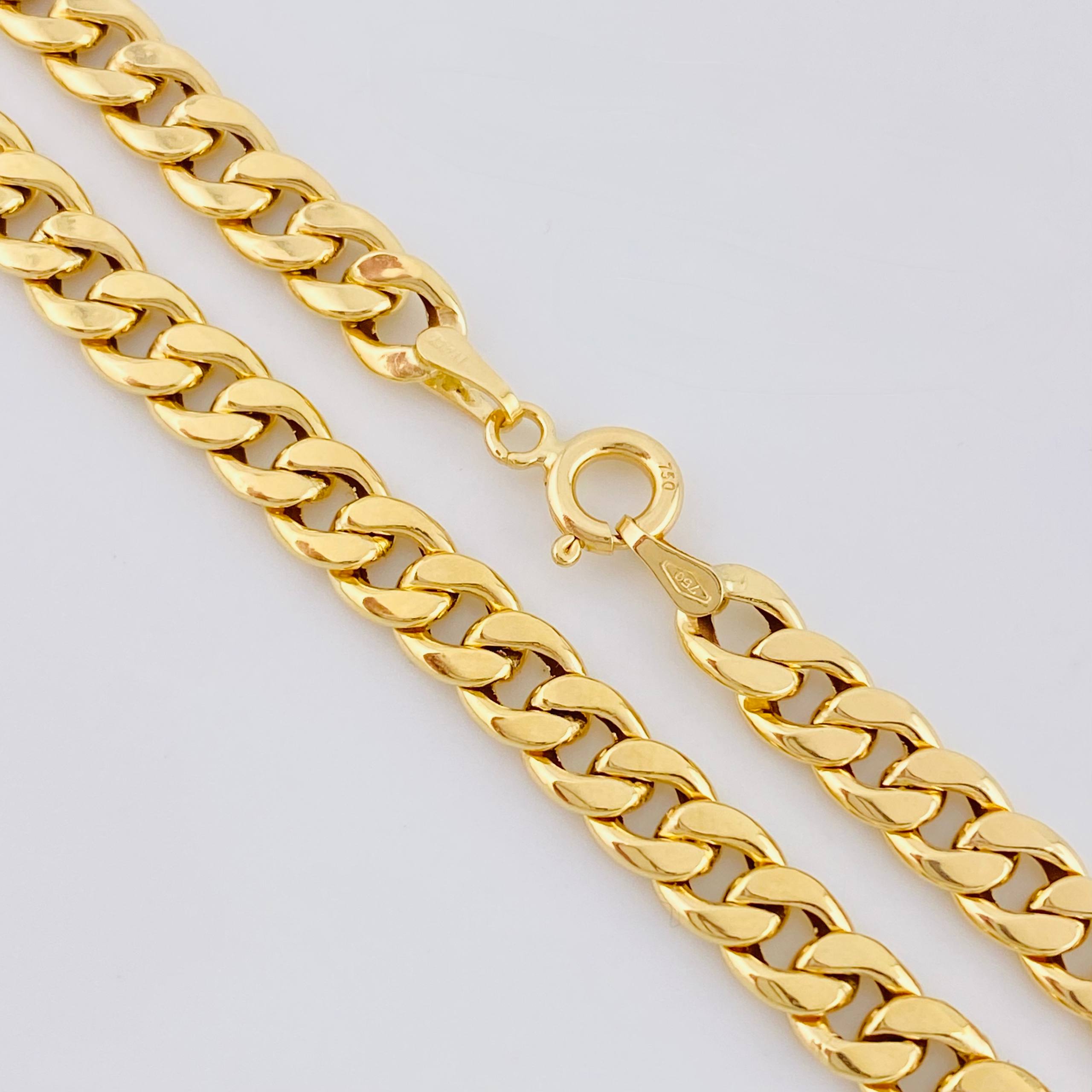 Cadena Cubana 7.3gr / 60cm / 5mm Oro Amarillo +1 18K