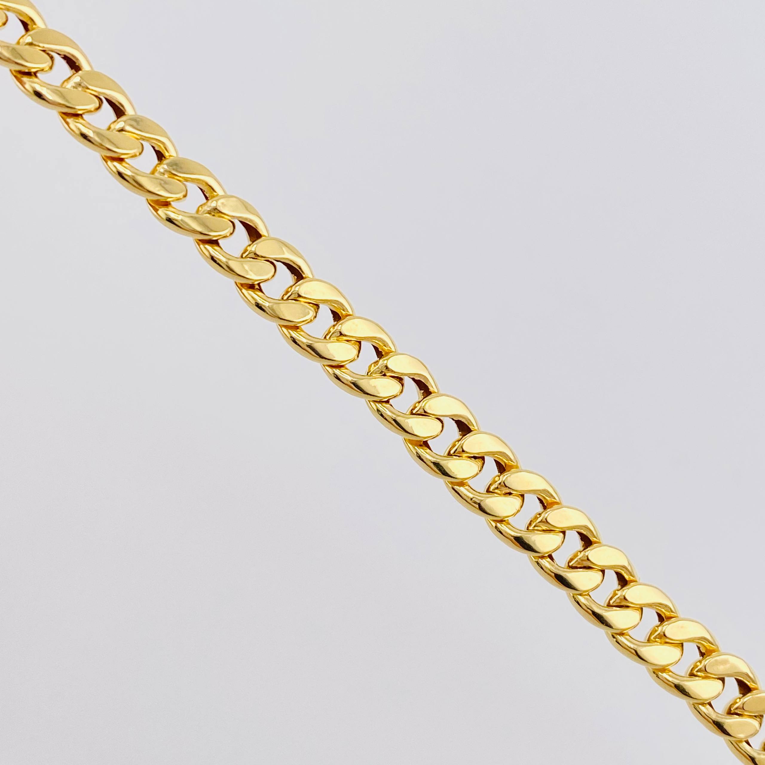 Cadena Cubana 7.3gr / 60cm / 5mm Oro Amarillo +1 18K