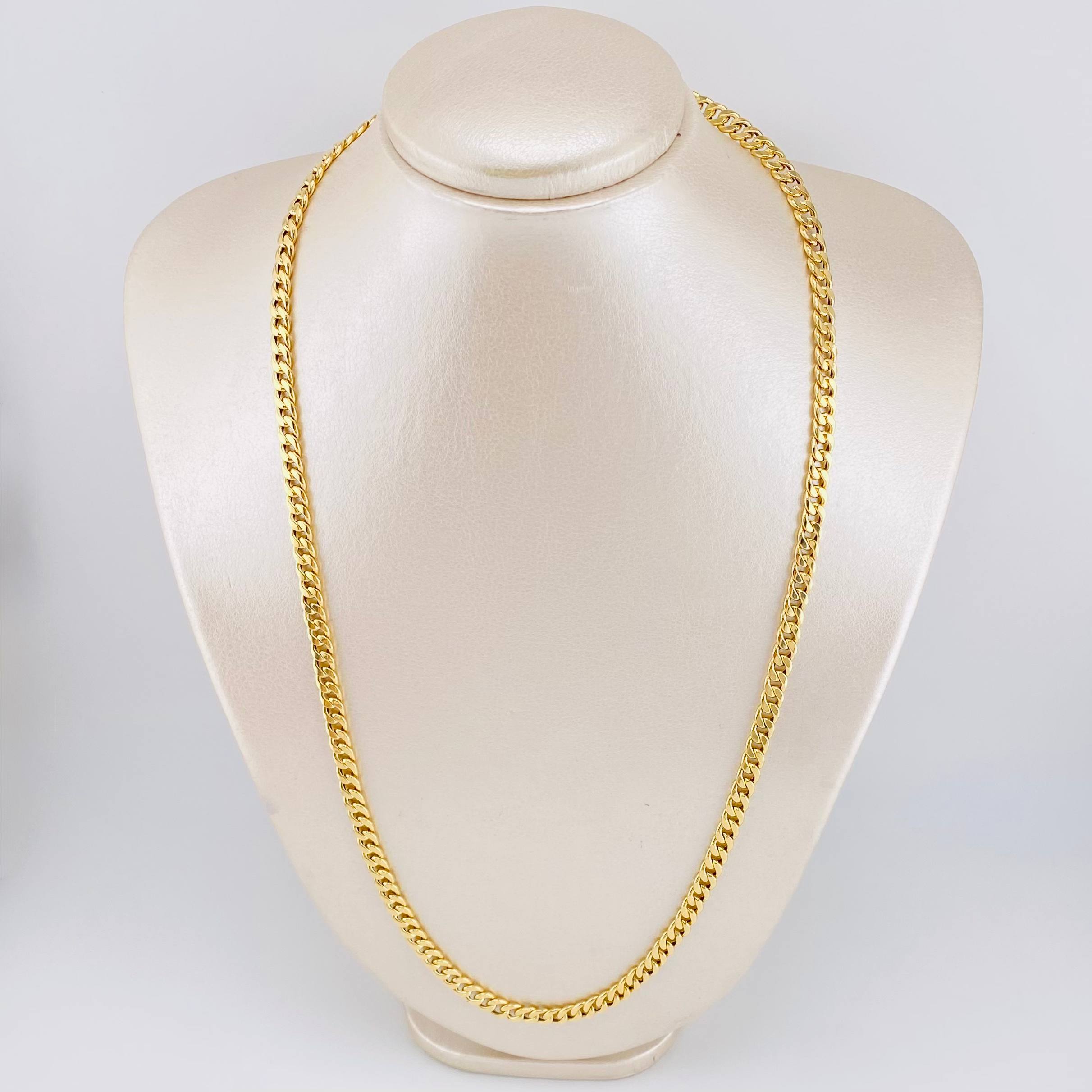Cadena Cubana 7.3gr / 60cm / 5mm Oro Amarillo +1 18K