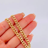 Cadena Cubana 6.8gr / 60cm / 5mm Oro Amarillo +1 18K