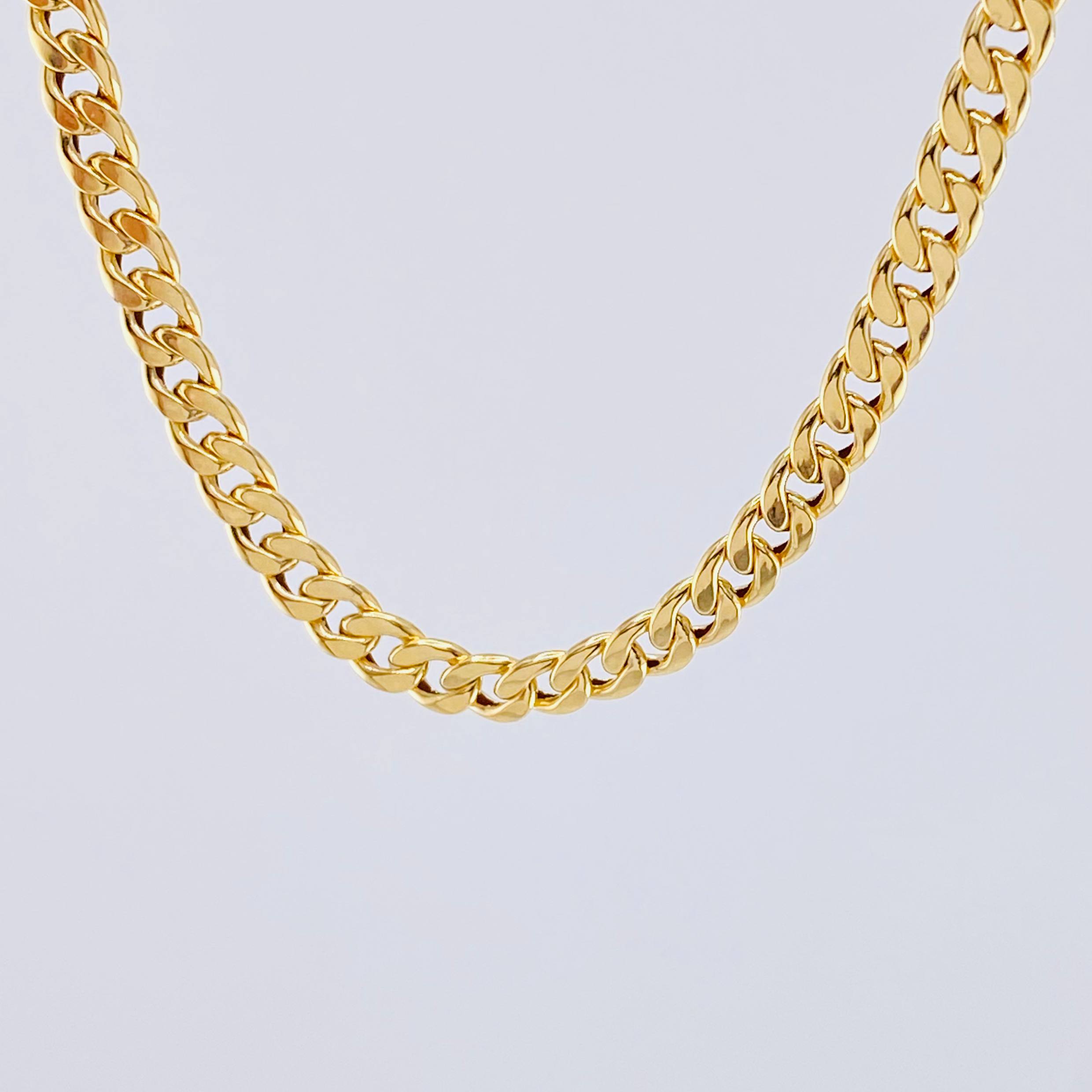 Cadena Cubana 6.8gr / 60cm / 5.25mm Oro Amarillo +1 18K ©
