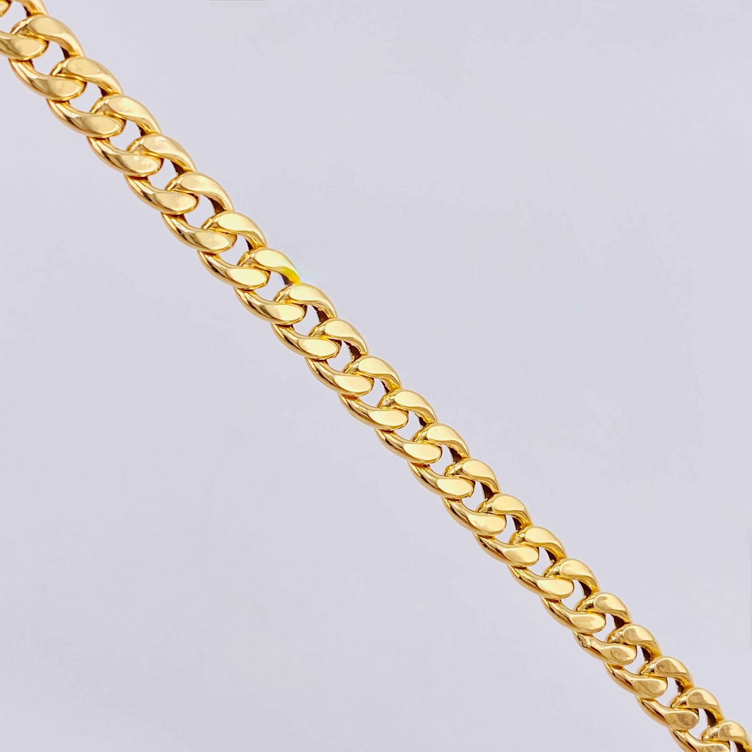 Cadena Cubana 6.8gr / 60cm / 5.25mm Oro Amarillo +1 18K ©