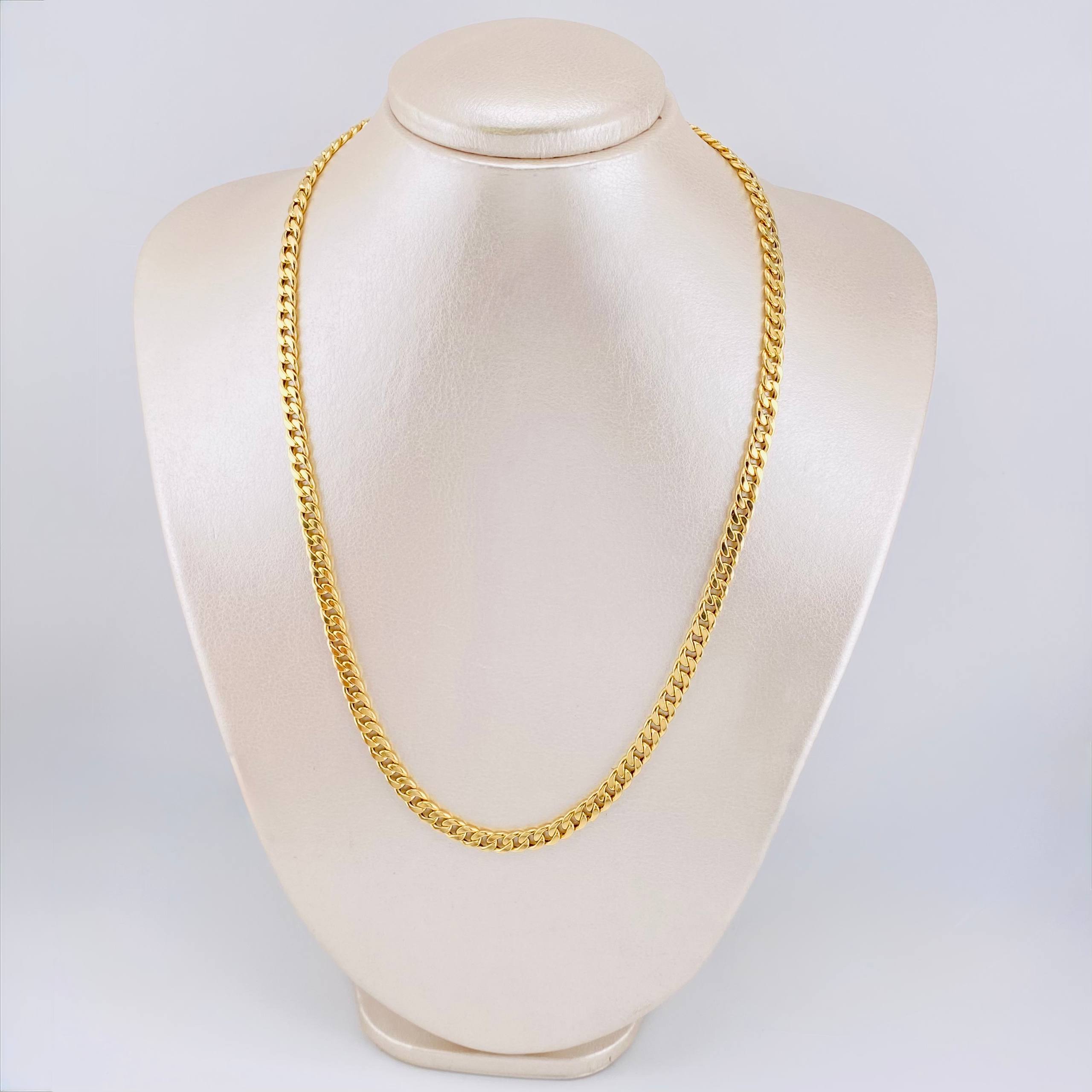 Cadena Cubana 5.95gr / 50cm / 5.25mm Oro Amarillo +1 18K ©