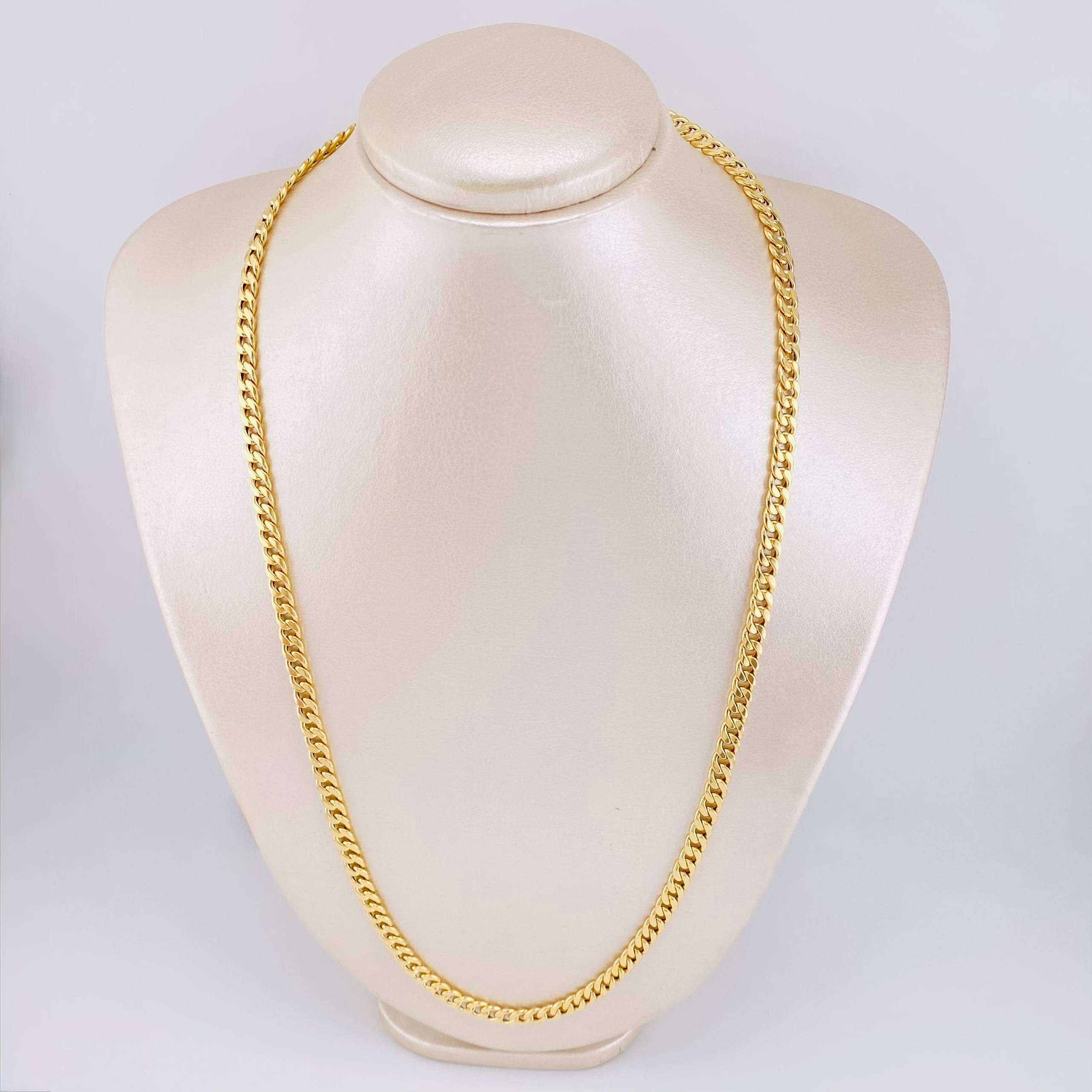 Cadena Cubana 6.8gr / 60cm / 5.25mm Oro Amarillo +1 18K ©