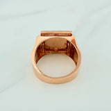 Anillo Cruz Cristo Milagroso 12.5gr / T11 1/2 / Dos Oros Blanco Rosa 18K $