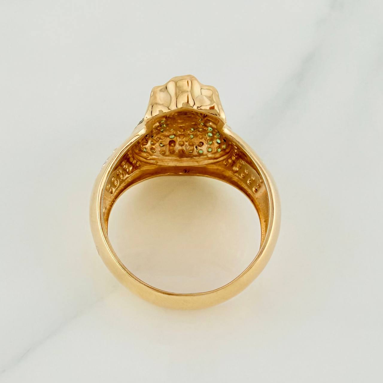 Anillo Bolsa de Dinero 8.95gr / T9 3/4 / Tres Oros 18K $