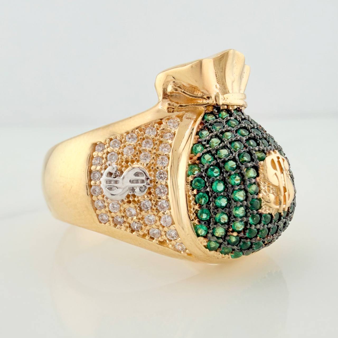 Anillo Bolsa de Dinero 8.95gr / T9 3/4 / Tres Oros 18K $