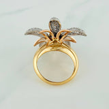 Anillo Flor 9.4gr / T6 1/4 / Tres Oros  18K $