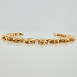 Pulso Corazones 22.1gr / 20.5cm / 10.8mm Oro Amarillo 18K