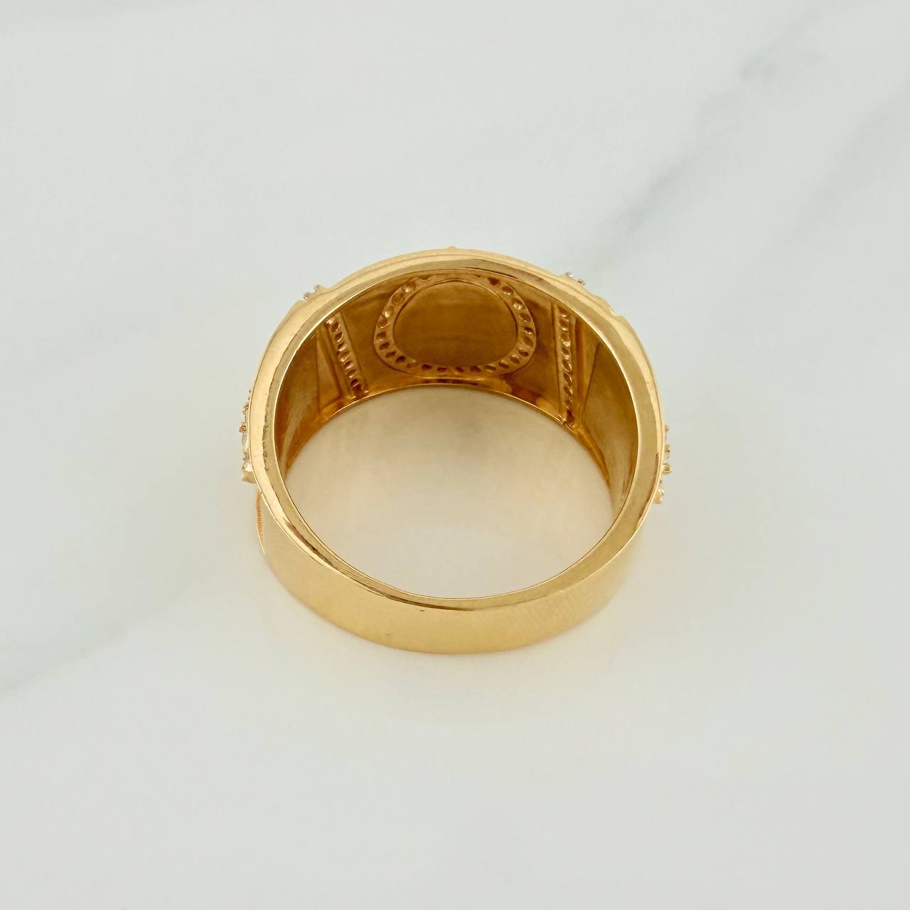 Anillo Ancla 10.5gr / T10 / Tres Oros 18K