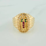 Anillo Virgen Guadalupe 4.55gr / T6 / Oro Amarillo 18K $