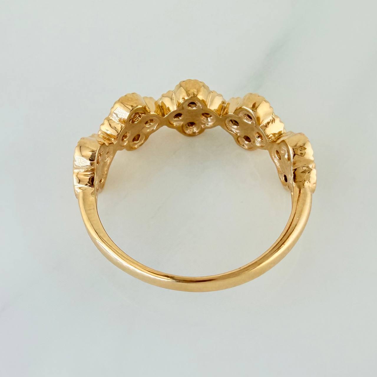 Anillo Treboles 3.75gr / T6 1/2 / Oro Amarillo 18K $