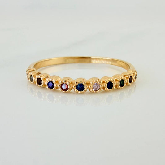 Anillo Churumbela Flores 1.45gr / T6 3/4 / Oro Amarillo 18K