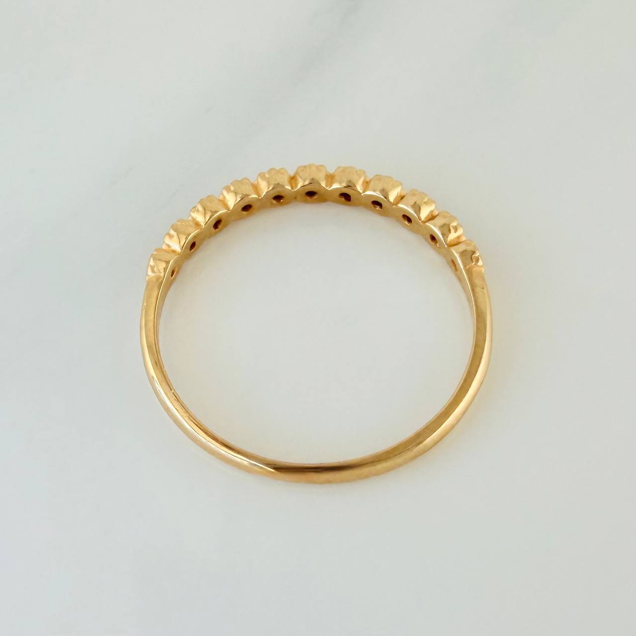 Anillo Churumbela Flores 1.45gr / T6 3/4 / Oro Amarillo 18K