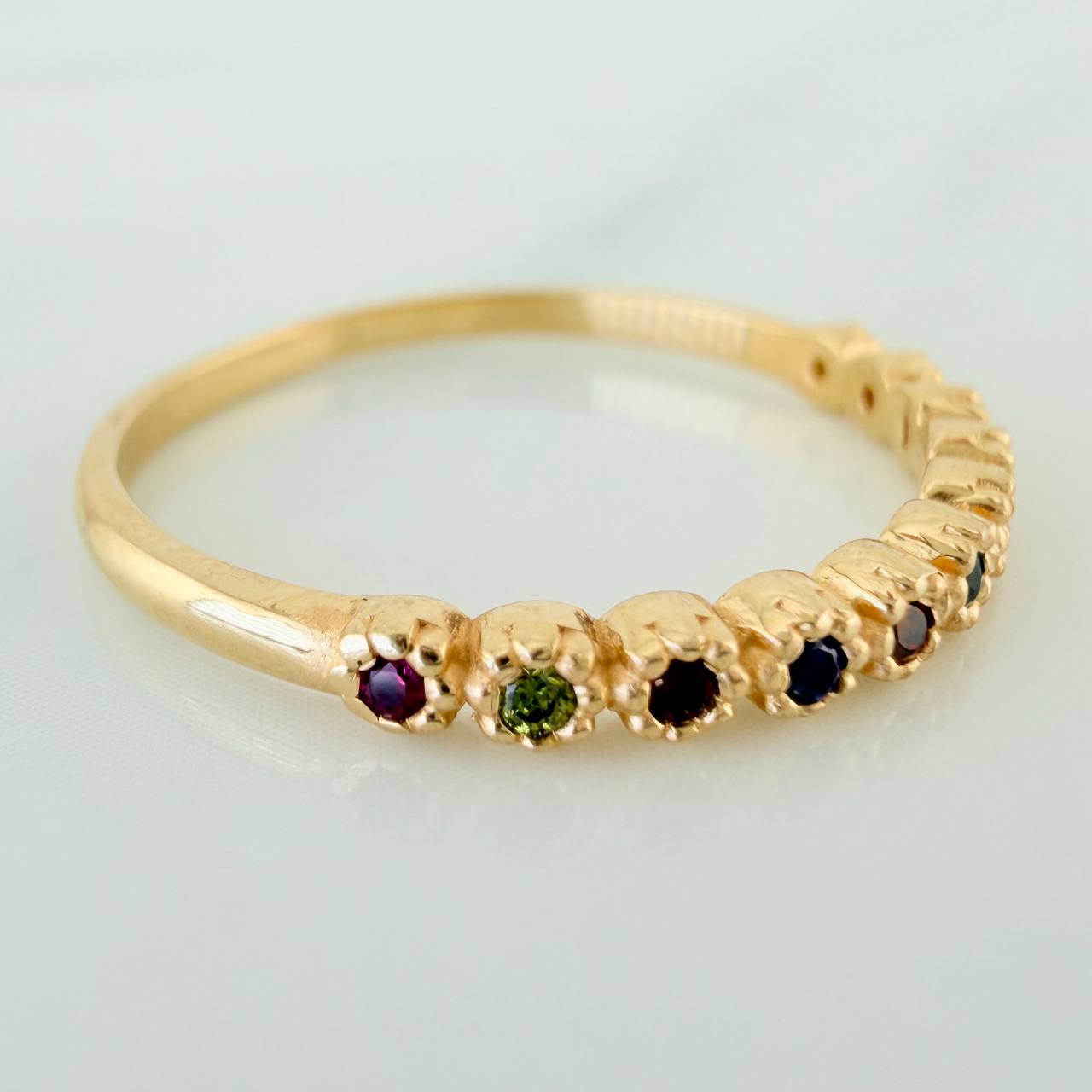Anillo Churumbela Flores 1.45gr / T6 3/4 / Oro Amarillo 18K
