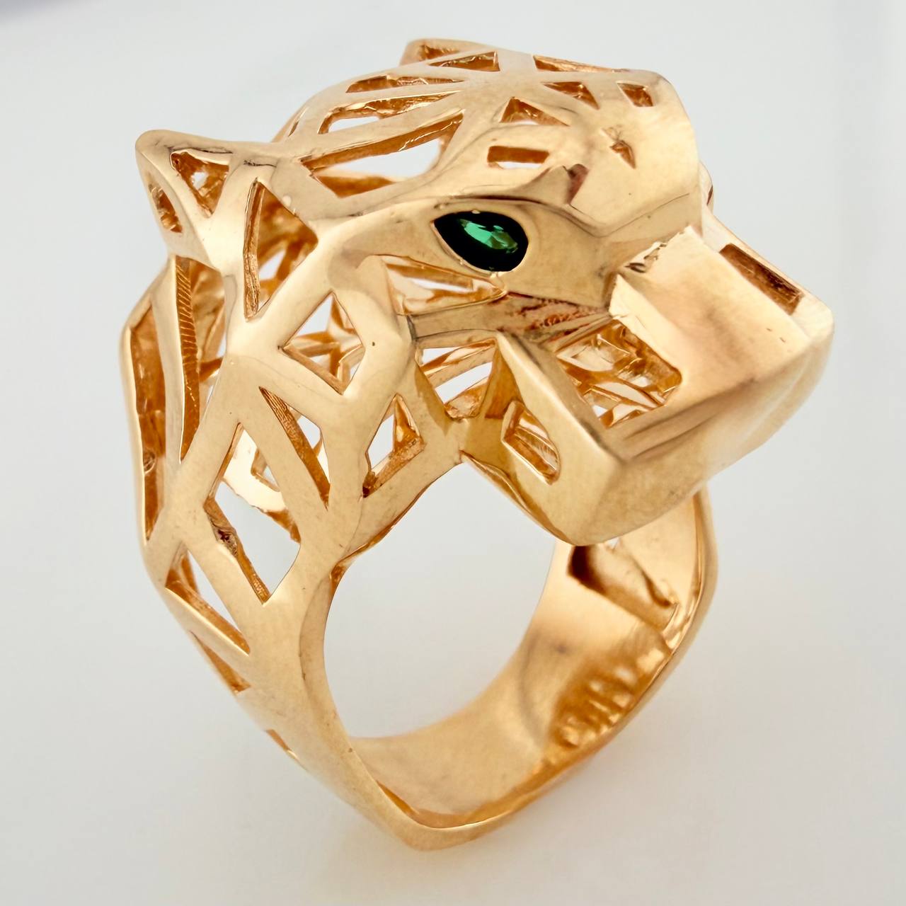 Anillo Pantera Filigrana 13.25gr / T9 1/4 / Oro Amarillo 18K