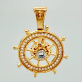 Dije Timon 4.8gr / 3cm / Dos Oros Amarillo Blanco 18K