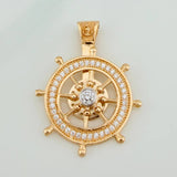Dije Timon 4.8gr / 3cm / Dos Oros Amarillo Blanco 18K