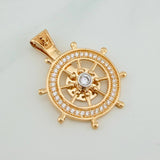 Dije Timon 4.8gr / 3cm / Dos Oros Amarillo Blanco 18K