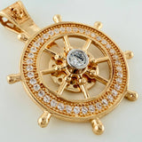 Dije Timon 4.8gr / 3cm / Dos Oros Amarillo Blanco 18K