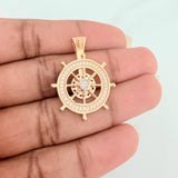 Dije Timon 4.8gr / 3cm / Dos Oros Amarillo Blanco 18K