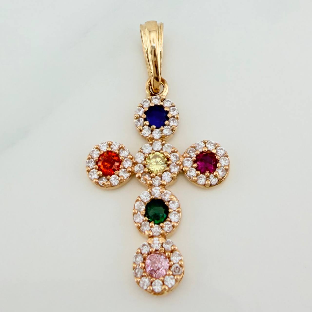 Dije Cruz Tupida 2.5gr / 3.5cm / Oro Amarillo 18K $