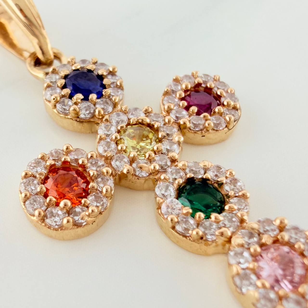 Dije Cruz Tupida 2.5gr / 3.5cm / Oro Amarillo 18K $