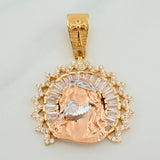 Dije Rostro Cristo 7.5gr / 3.6cm / Circones Blancos Tres Oros $