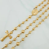 Rosario Virgen Milagrosa Cruz Cristo 12.55gr / 59cm / 5mm-6mm Oro Amarillo 18K %