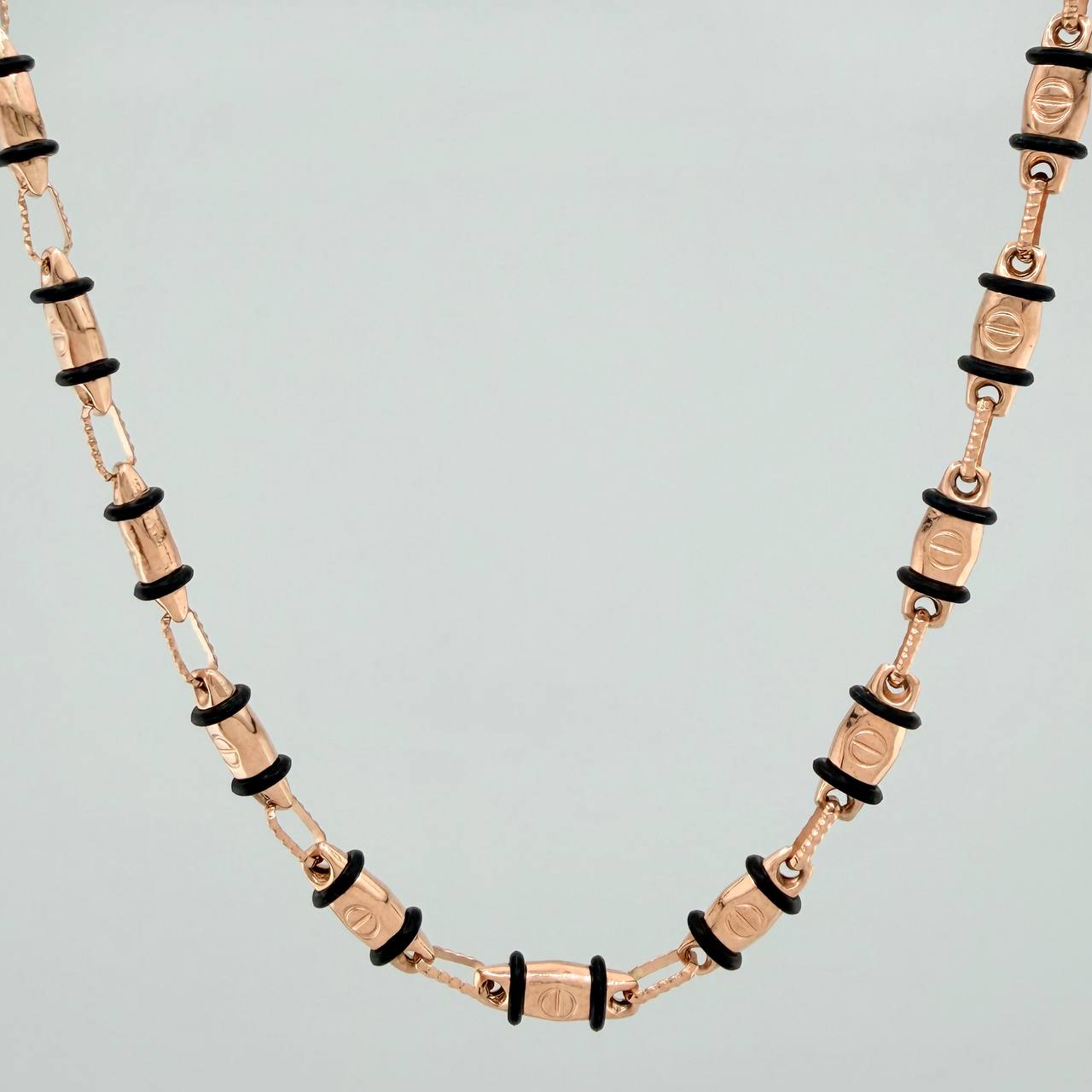Cadena Rustica Tornillo 14.5gr / 71cm / 4mm Oro Rosa 18K %