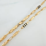 Cadena Rustica Cilindro 12.8gr / 61cm / 3.4mm Oro Amarillo 18K %
