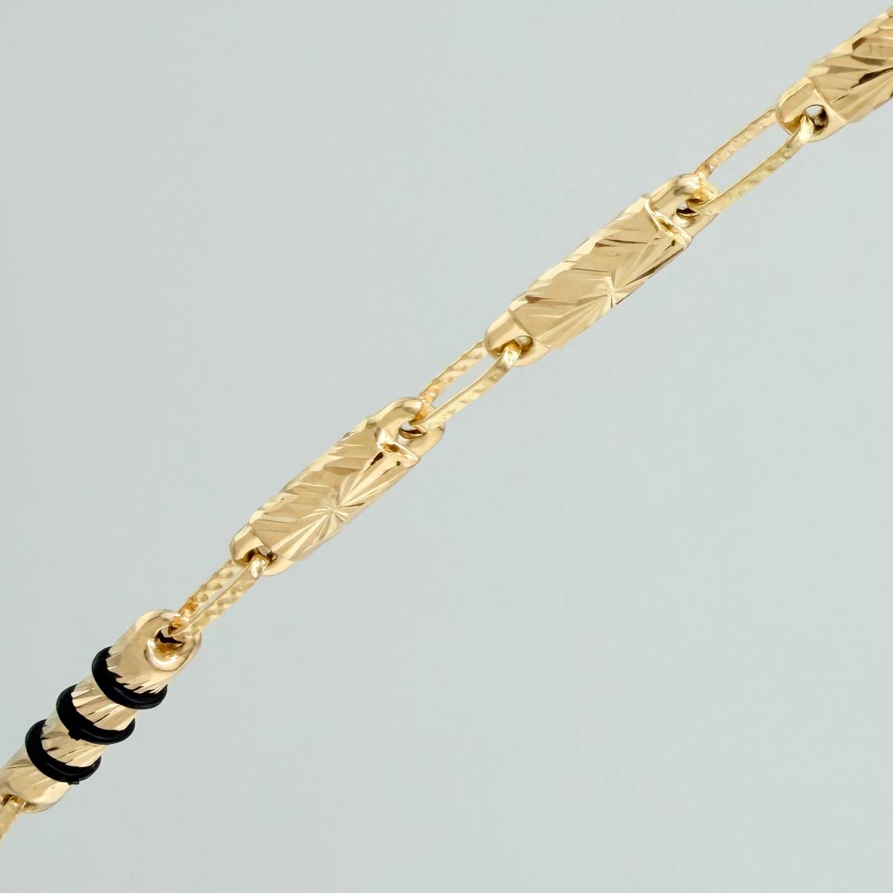 Cadena Rustica Cilindro 12.8gr / 61cm / 3.4mm Oro Amarillo 18K %