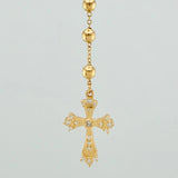 Rosario Virgen Maria Cruz 10.35gr / 60cm / 4mm-5mm Oro Amarillo 18K %