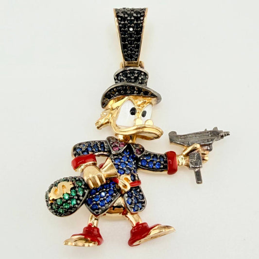 Dije Pato Pistola 10gr / 4.3cm / Oro Amarillo 18K